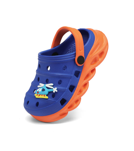 Double-Density FlexiStride Kids Clogs NED-723 (KleinBlue/Orange)