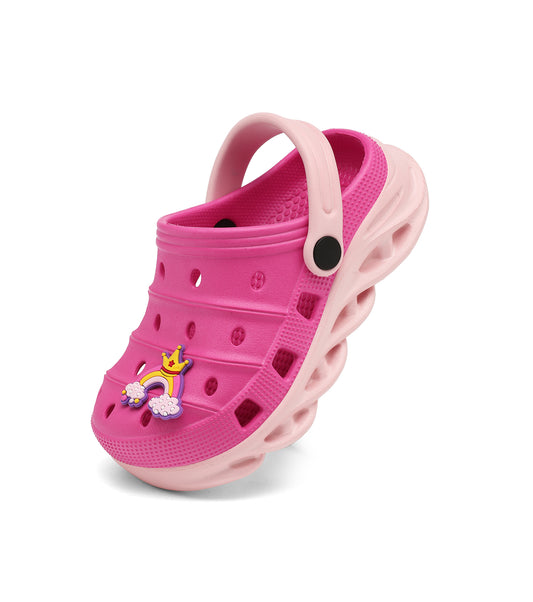 Double-Density FlexiStride Kids Clogs NED-723 (Rose Red/Pink)