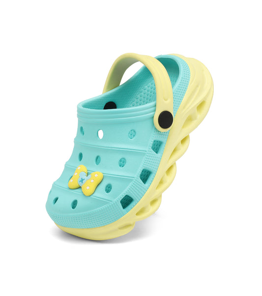 Double-Density FlexiStride Kids Clogs NED-723 (WaterBlue/Yellow)
