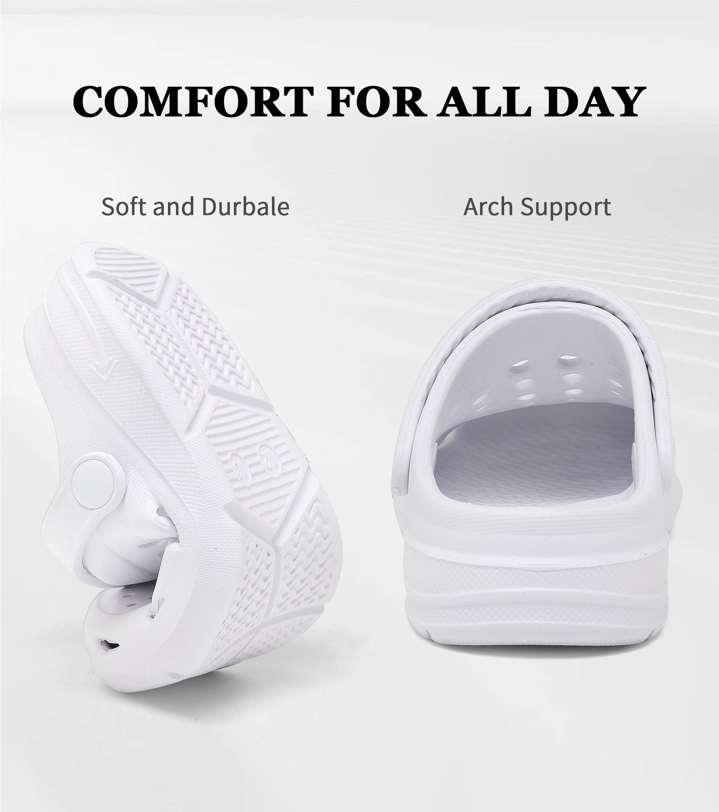 Classic Toddler Kids Clogs NED-6839 (White)