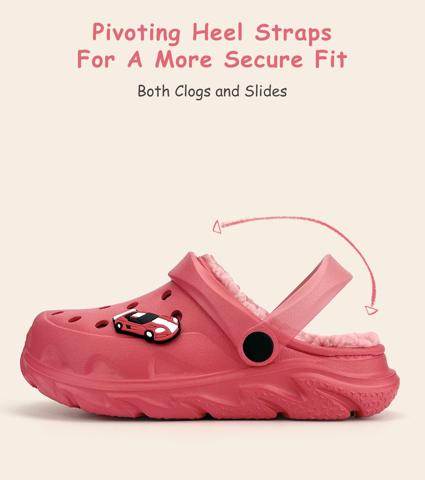 SportTread Toddler Winter Clogs NED-9159 (Red Lined)