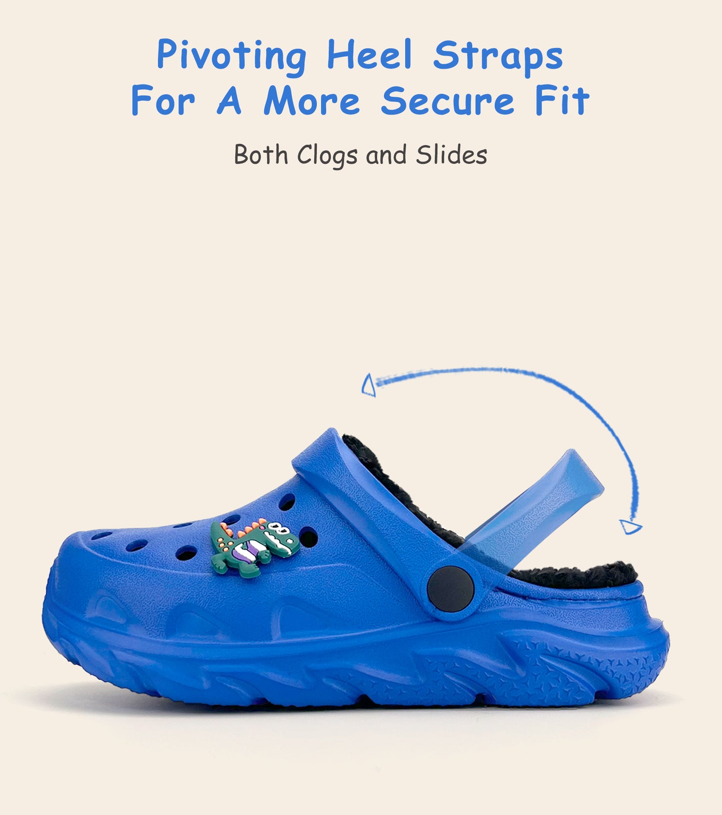 SportTread Toddler Winter Clogs NED-9159 (Klein Blue Lined)