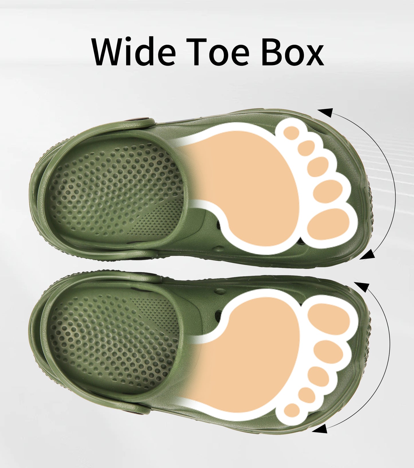 SportTread Toddler Kids Clogs NED-9159 (Army Green)