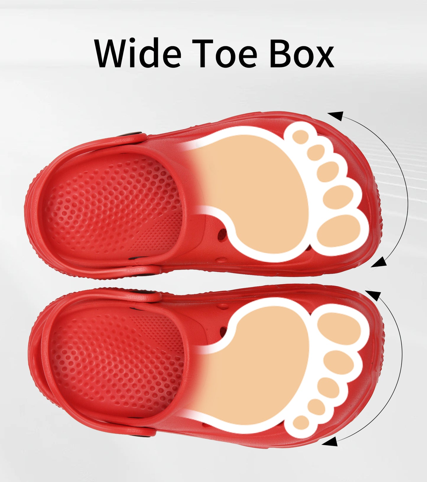 SportTread Toddler Kids Clogs NED-9159 (Red)