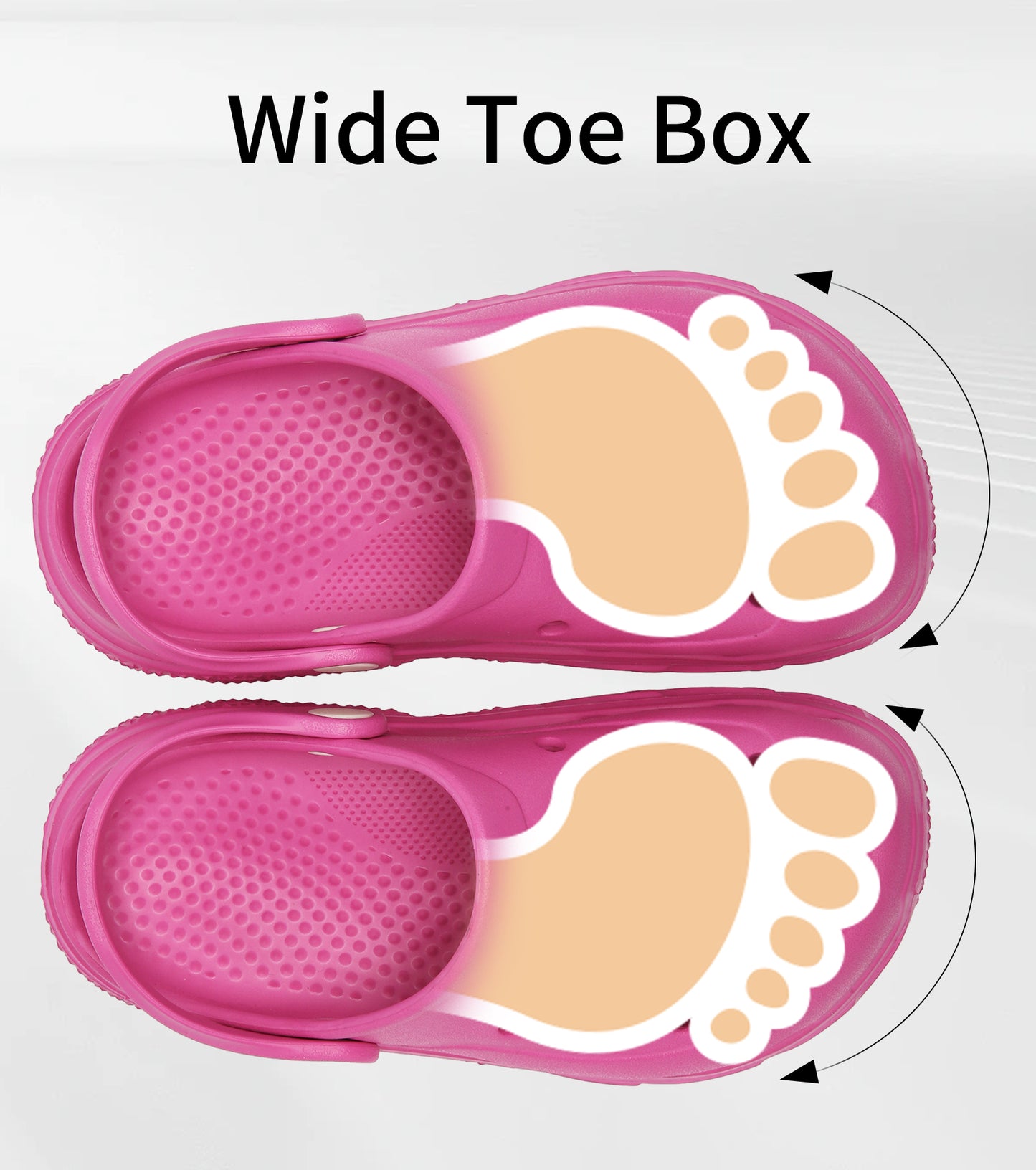 SportTread Toddler Kids Clogs NED-9159 (Rose Red)