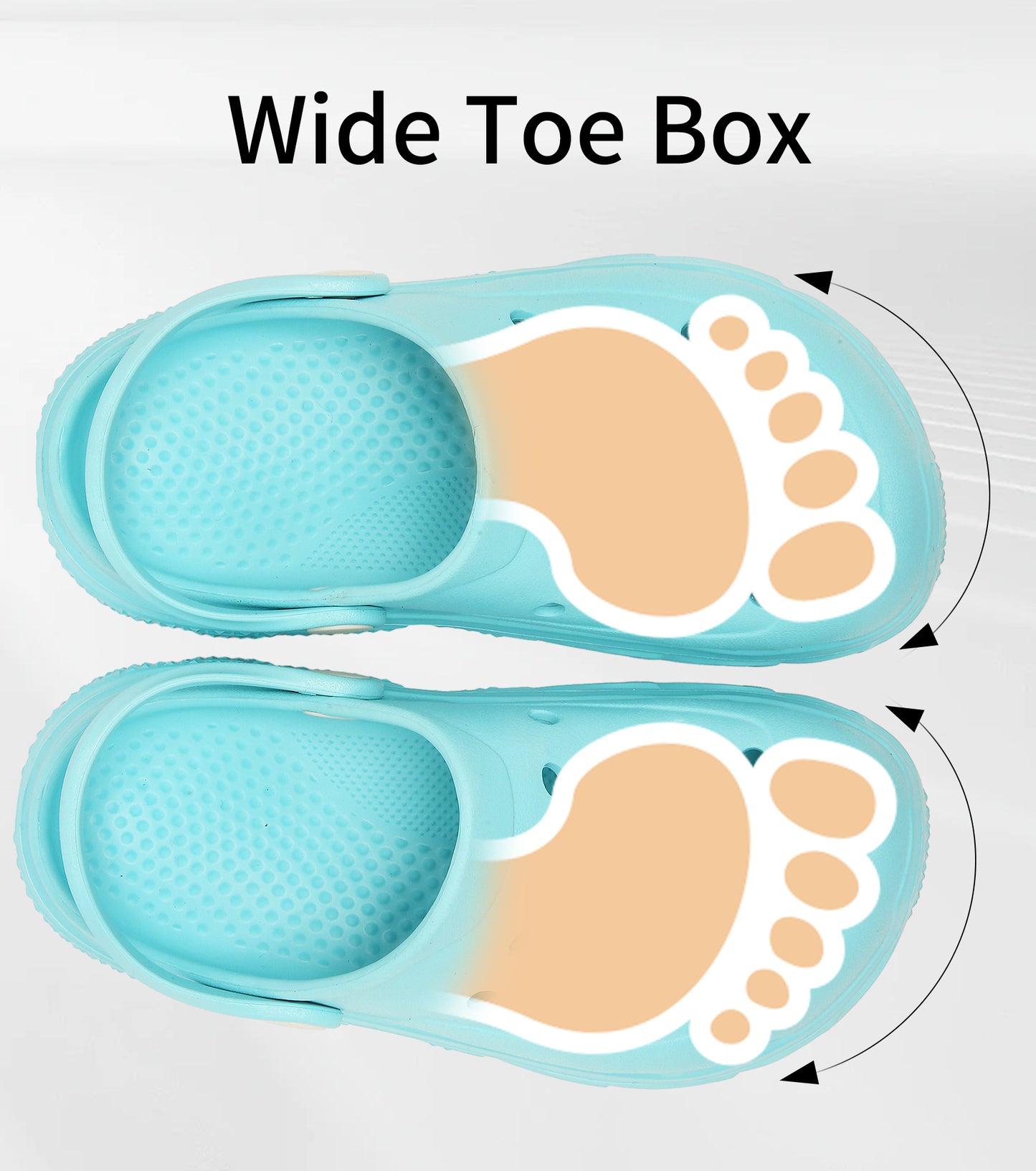 SportTread Toddler Kids Clogs NED-9159 (Water Blue)