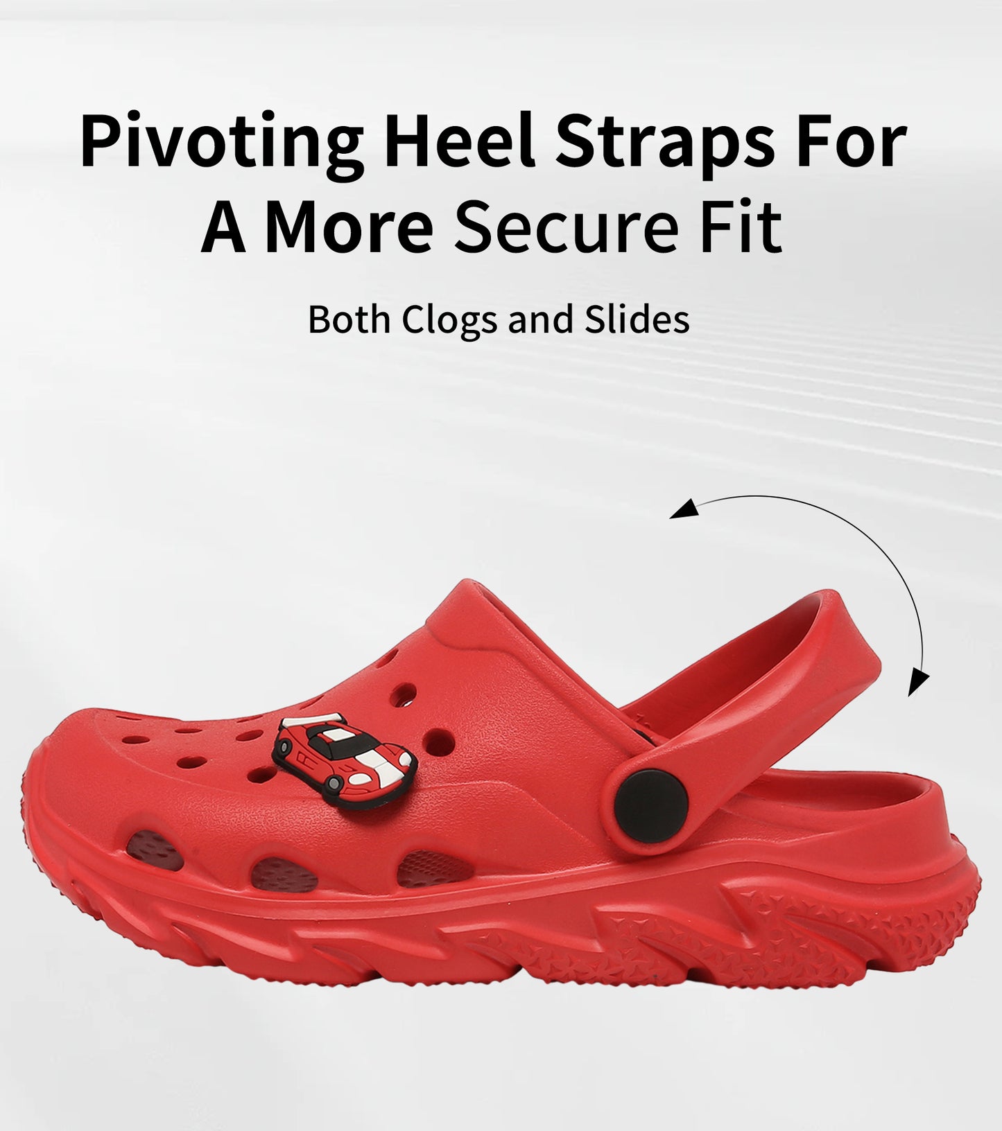 SportTread Toddler Kids Clogs NED-9159 (Red)
