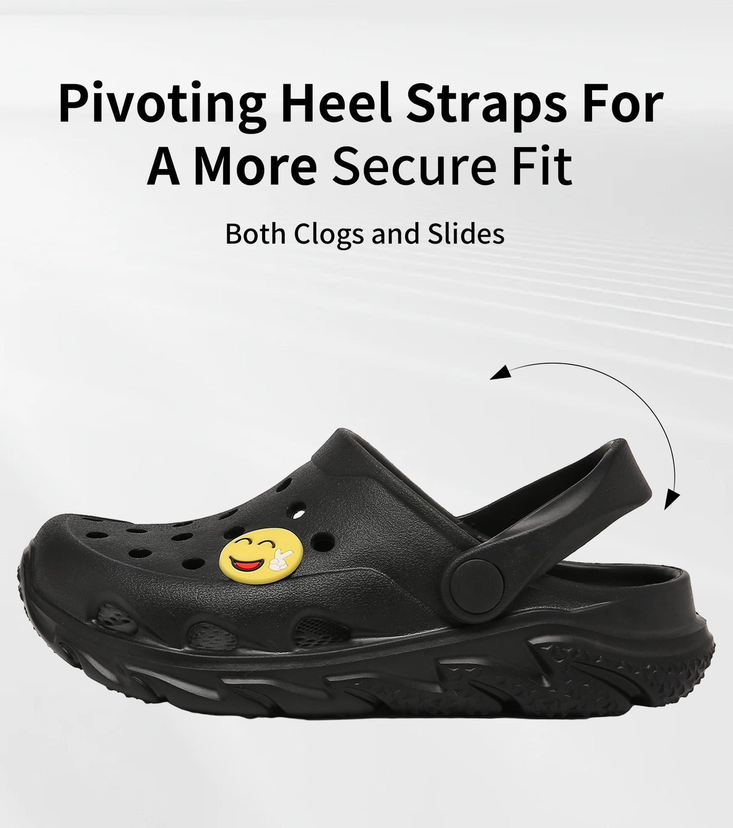 SportTread Toddler Kids Clogs NED-9159 (Black)
