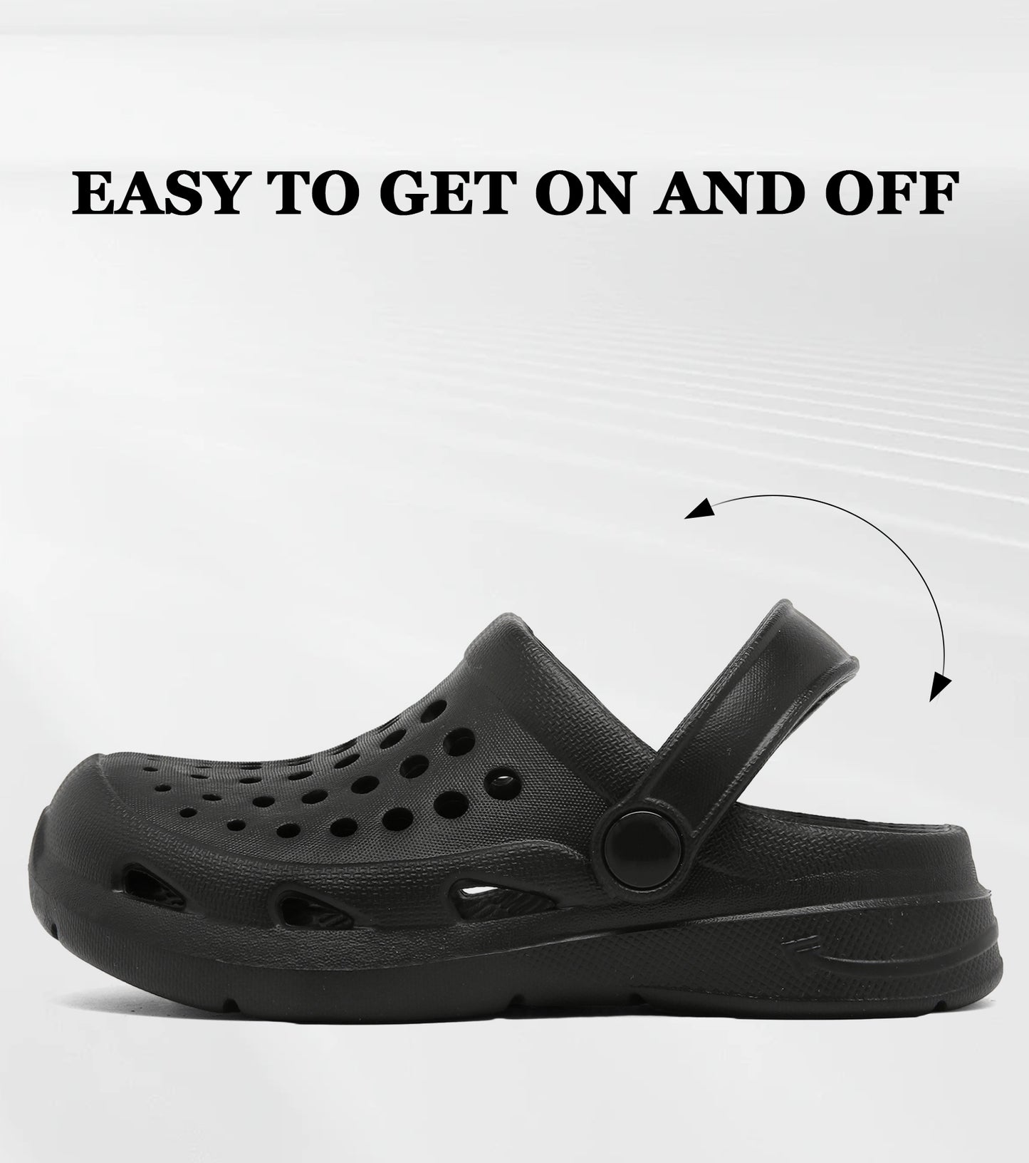 Classic Toddler Kids Clogs NED-6839 (Black)