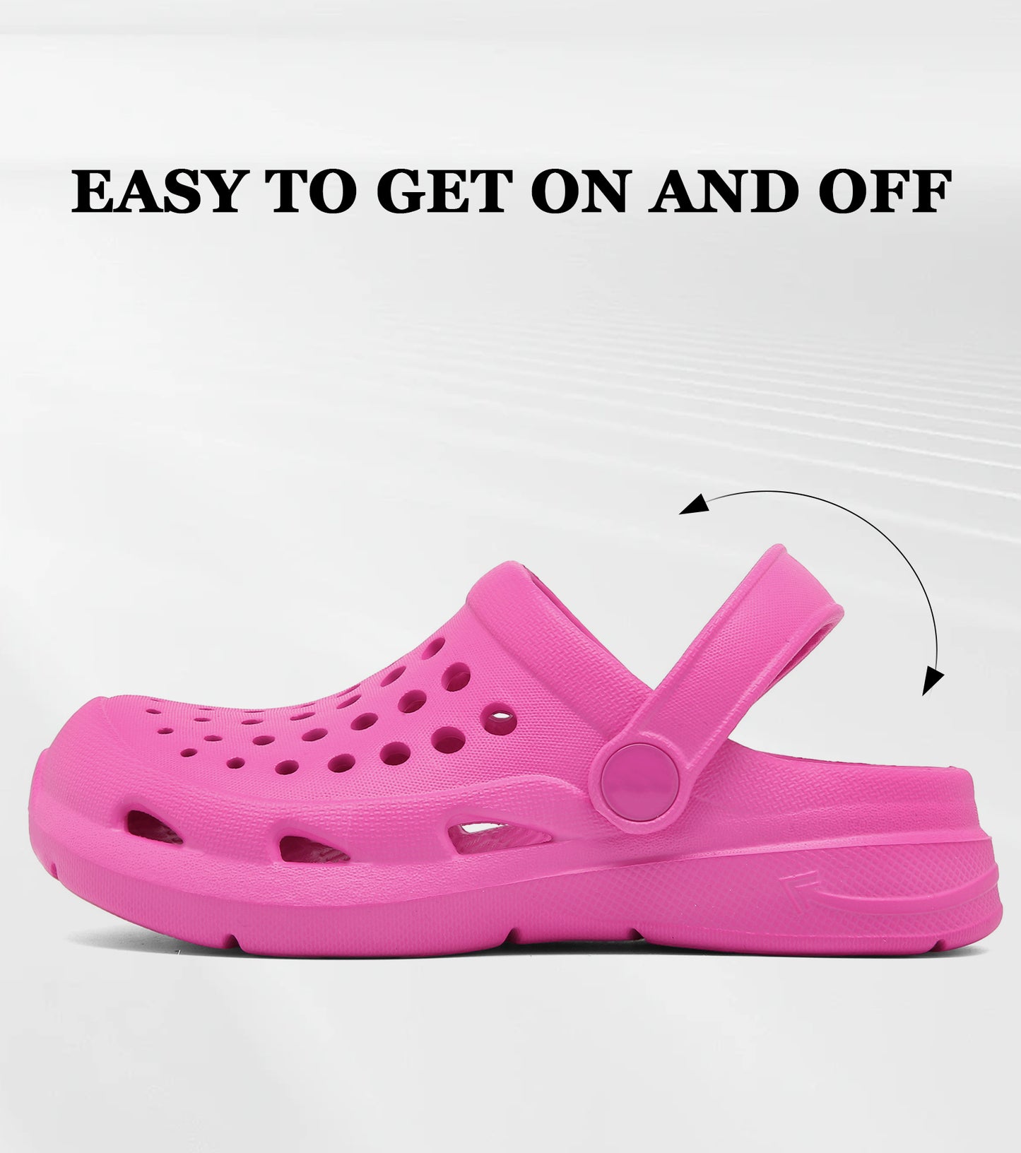 Classic Toddler Kids Clogs NED-6839 (Rose Red)