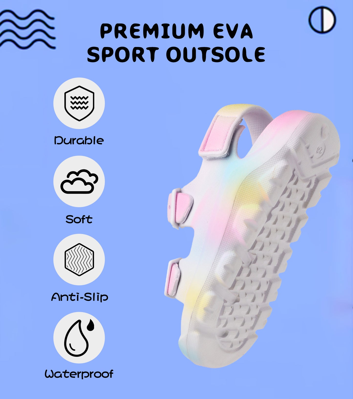 Buckle Adjustable Kid Water Sandals NED-6002 (Rainbow)