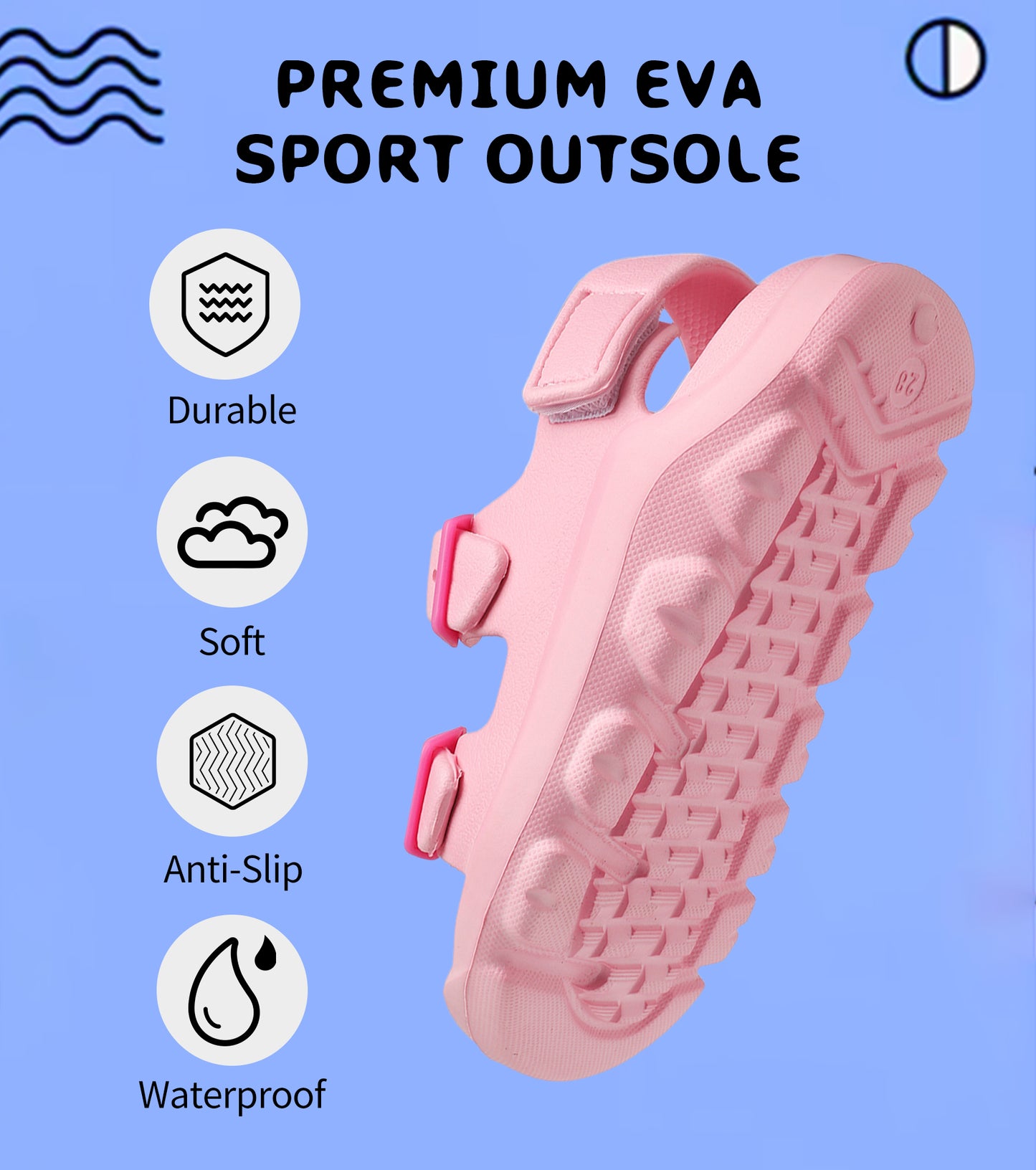 Buckle Adjustable Kid Water Sandals NED-6002 (Pink)