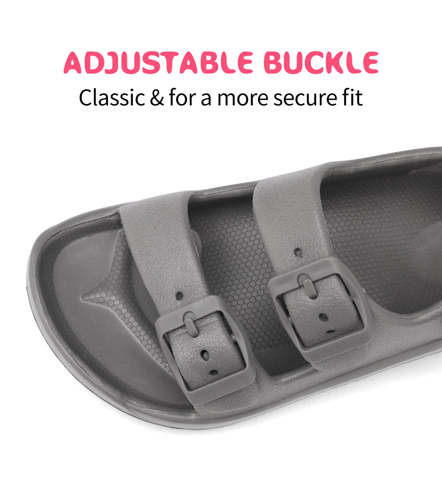 Buckle Adjustable Kid Water Sandals NED-6002 (Grey)