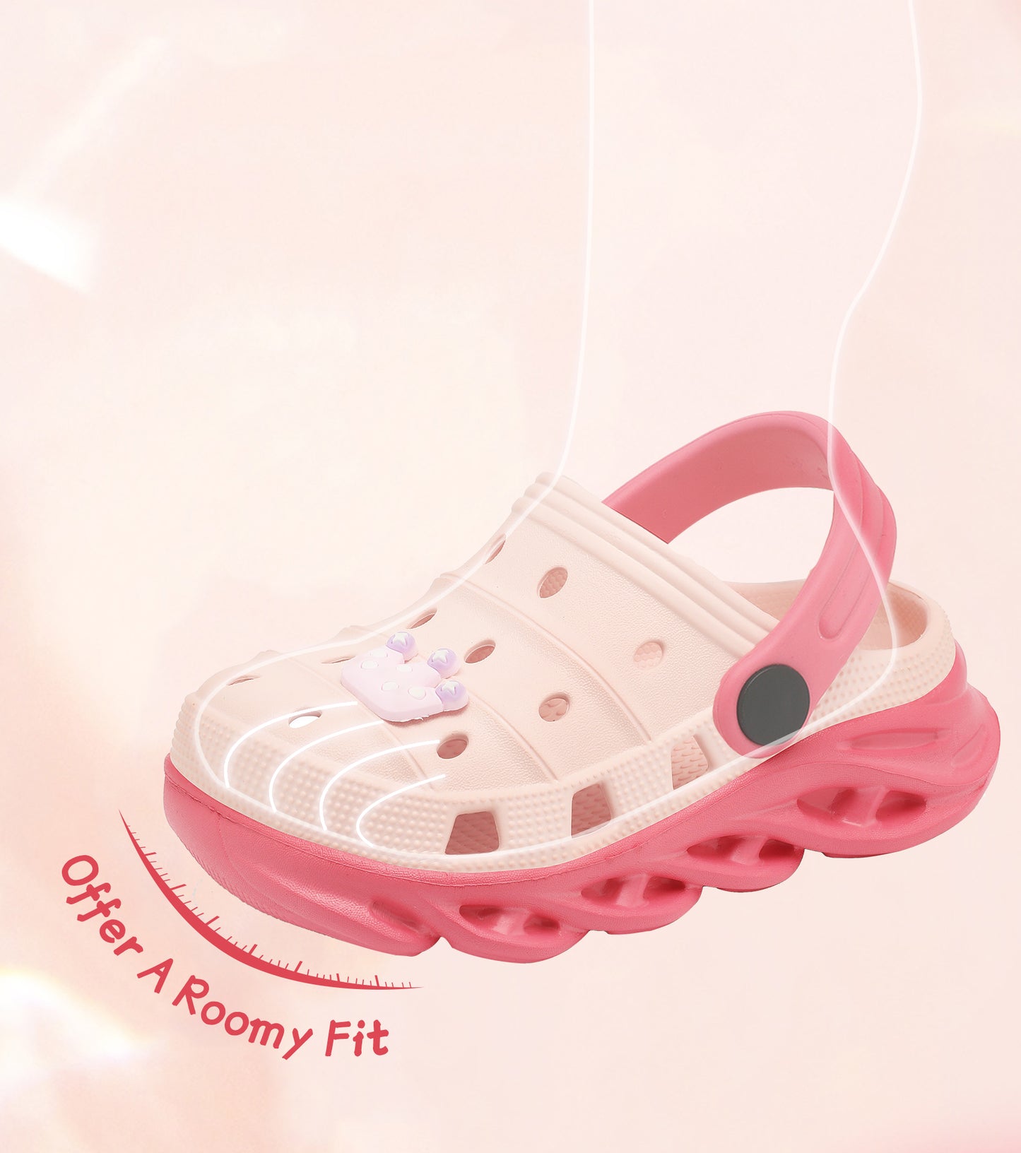 Double-Density FlexiStride Kids Clogs NED-723 (Pink/Red)