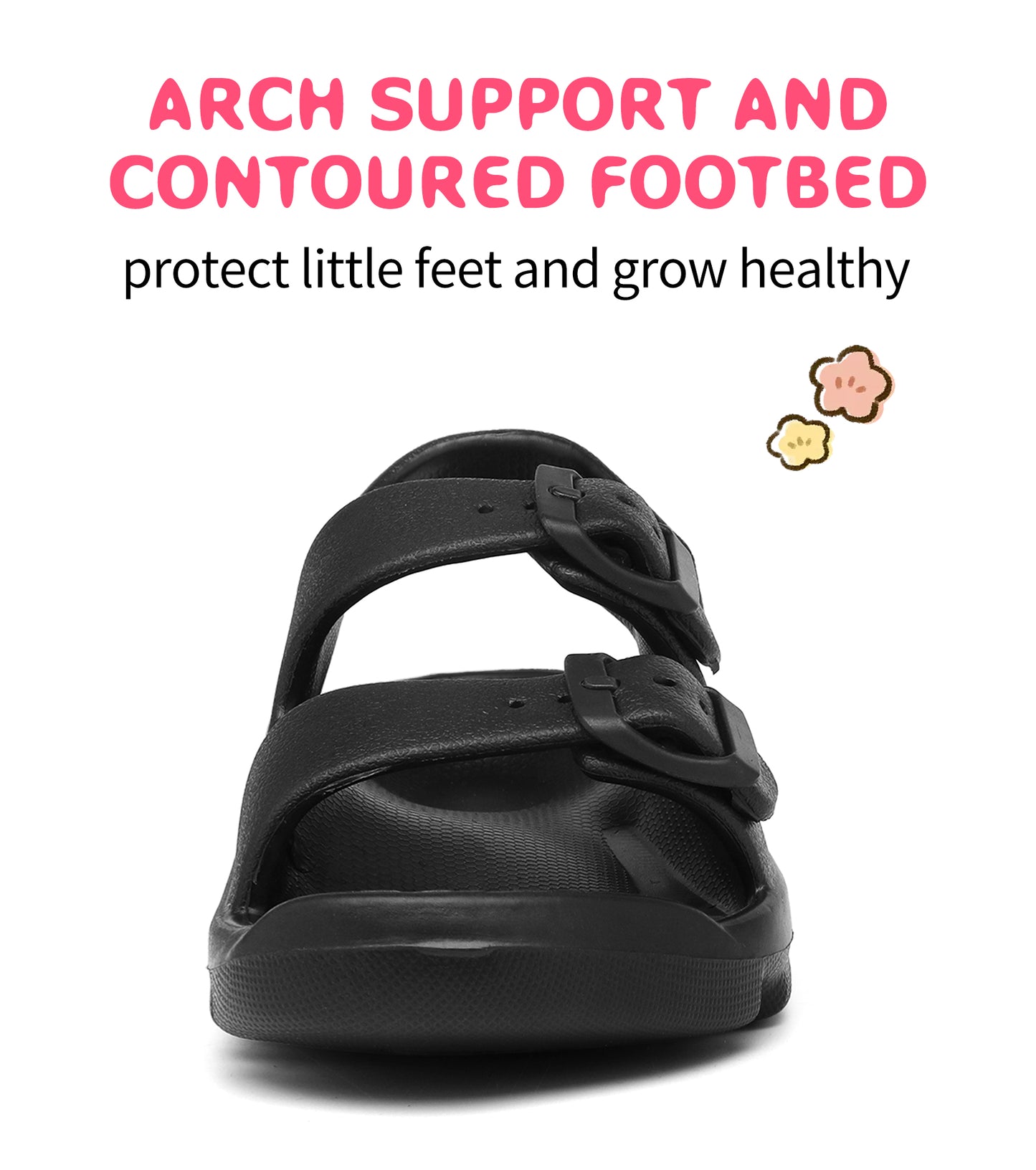 Buckle Adjustable Kid Water Sandals NED-6002 (Black)