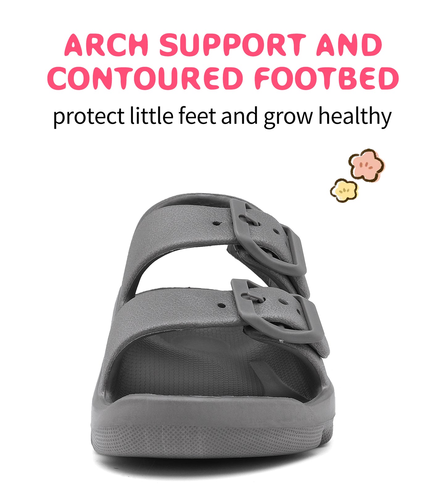 Buckle Adjustable Kid Water Sandals NED-6002 (Grey)