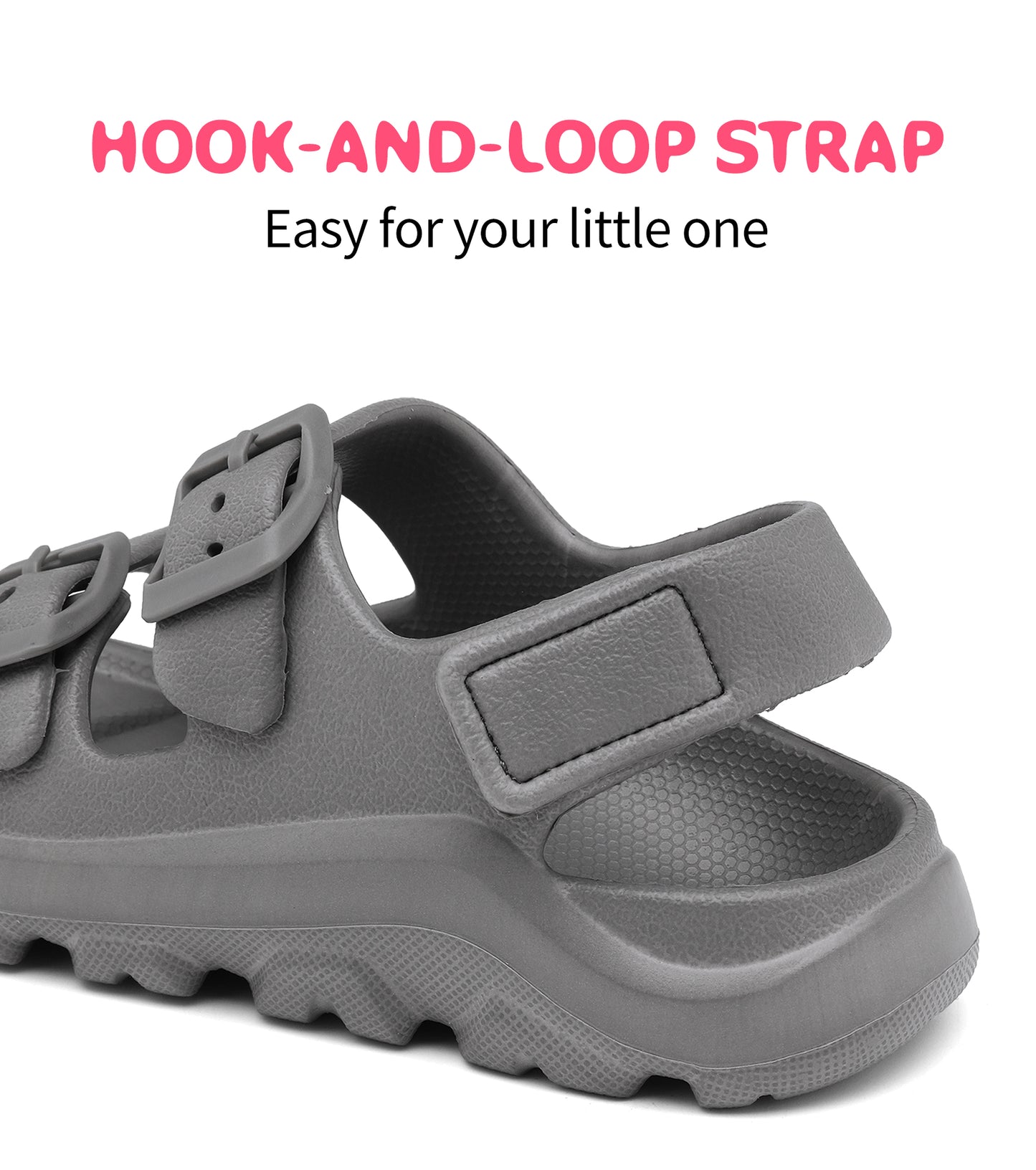 Buckle Adjustable Kid Water Sandals NED-6002 (Grey)