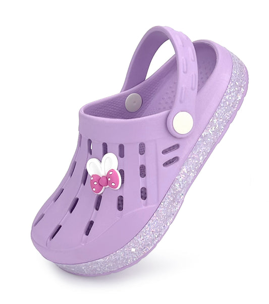Glitter Toddler Kids Clogs NED-6859 (Purple)