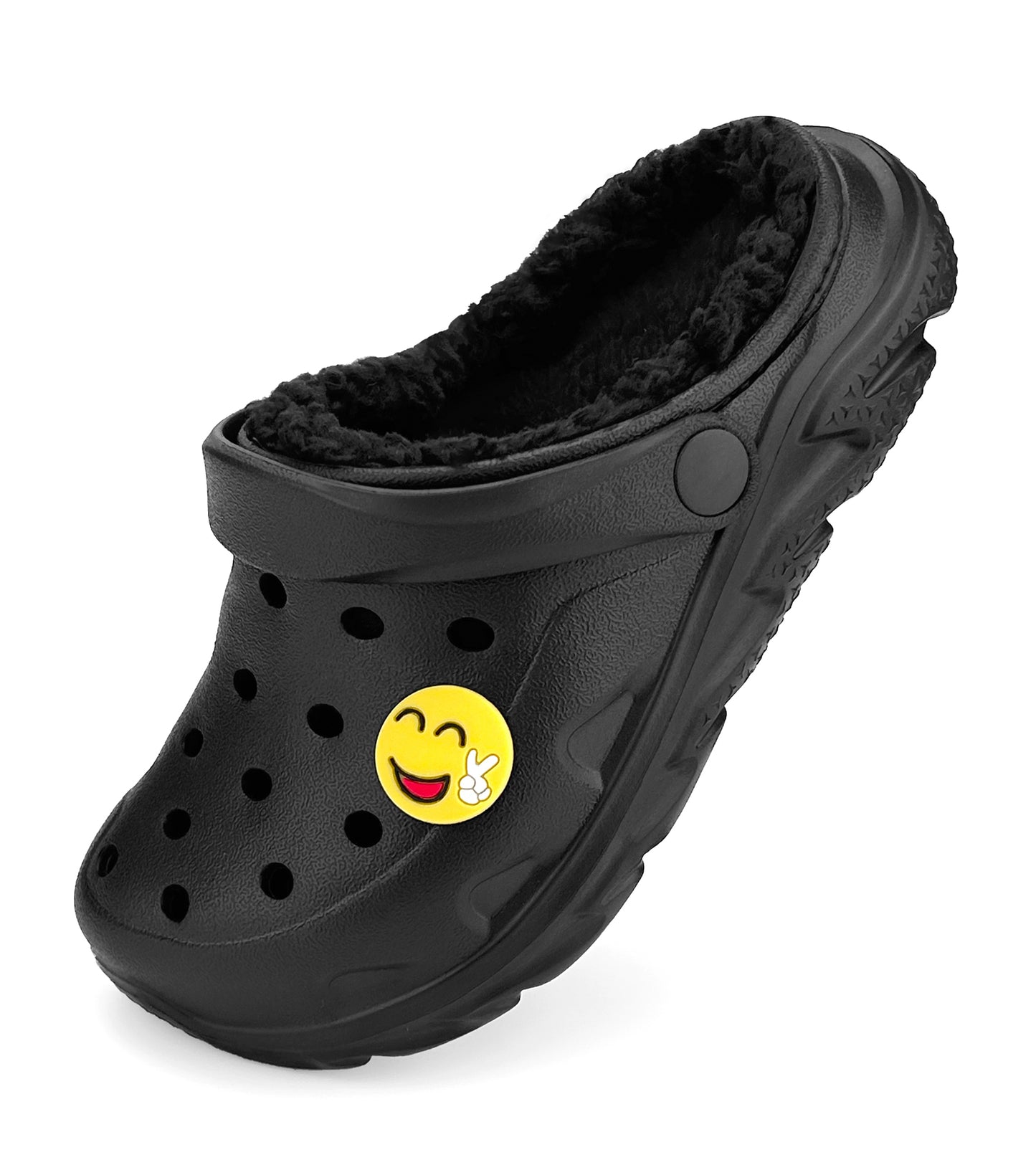 SportTread Toddler Winter Clogs NED-9159 (Black Lined)