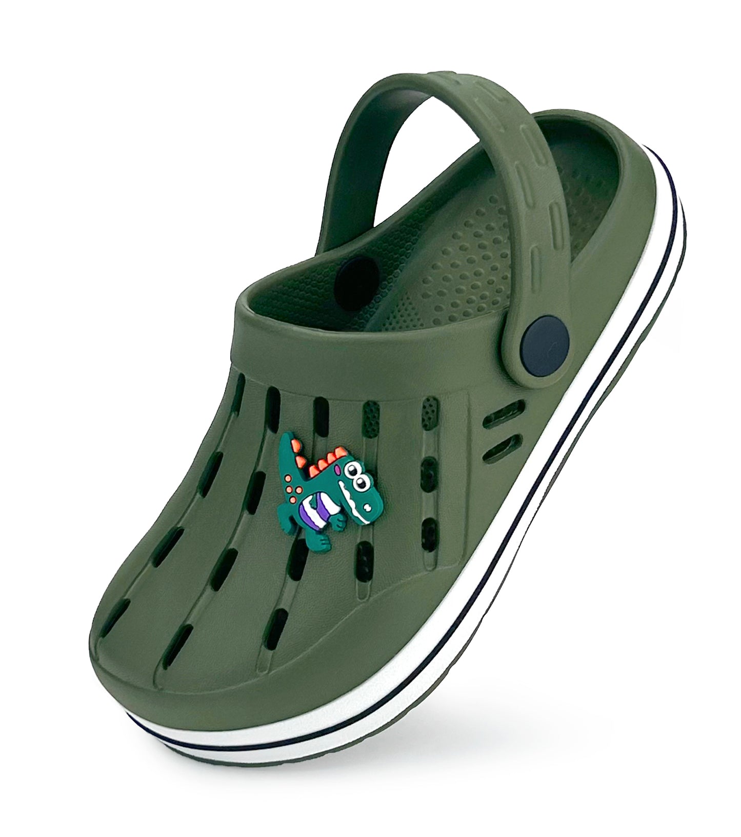 Glitter Toddler Kids Clogs NED-6859 (Army Green)