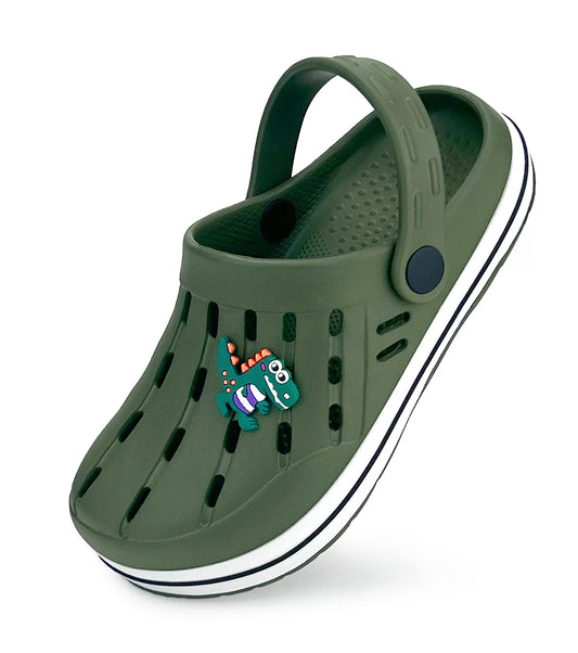 Glitter Toddler Kids Clogs NED-6859 (Army Green)