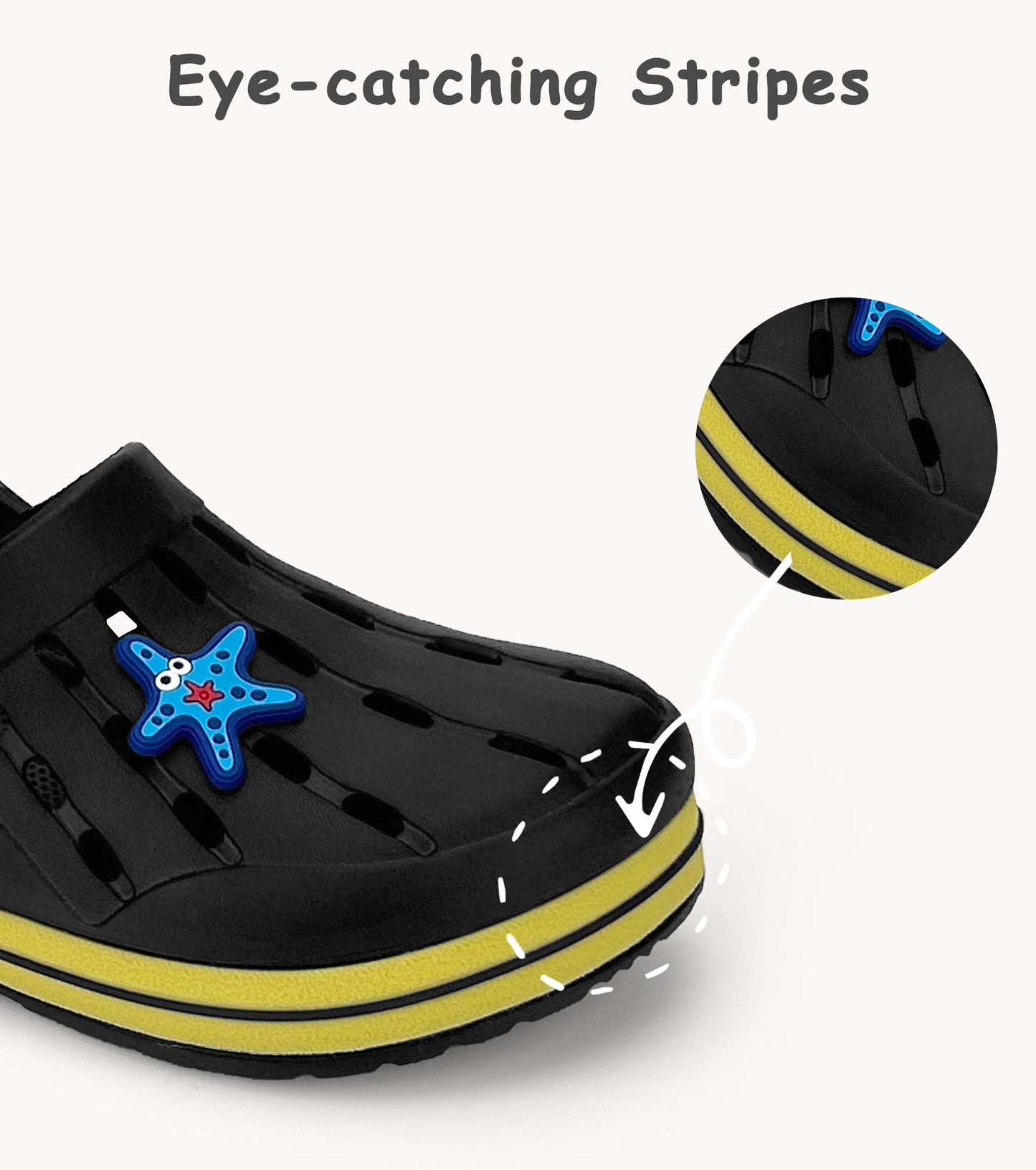 Glitter Toddler Kids Clogs NED-6859 (Black)