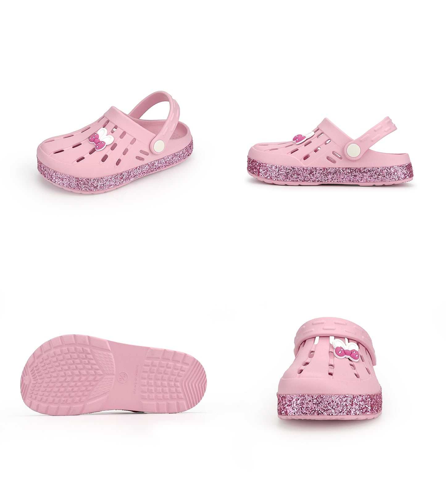 Glitter Toddler Kids Clogs NED-6859 (Pink)