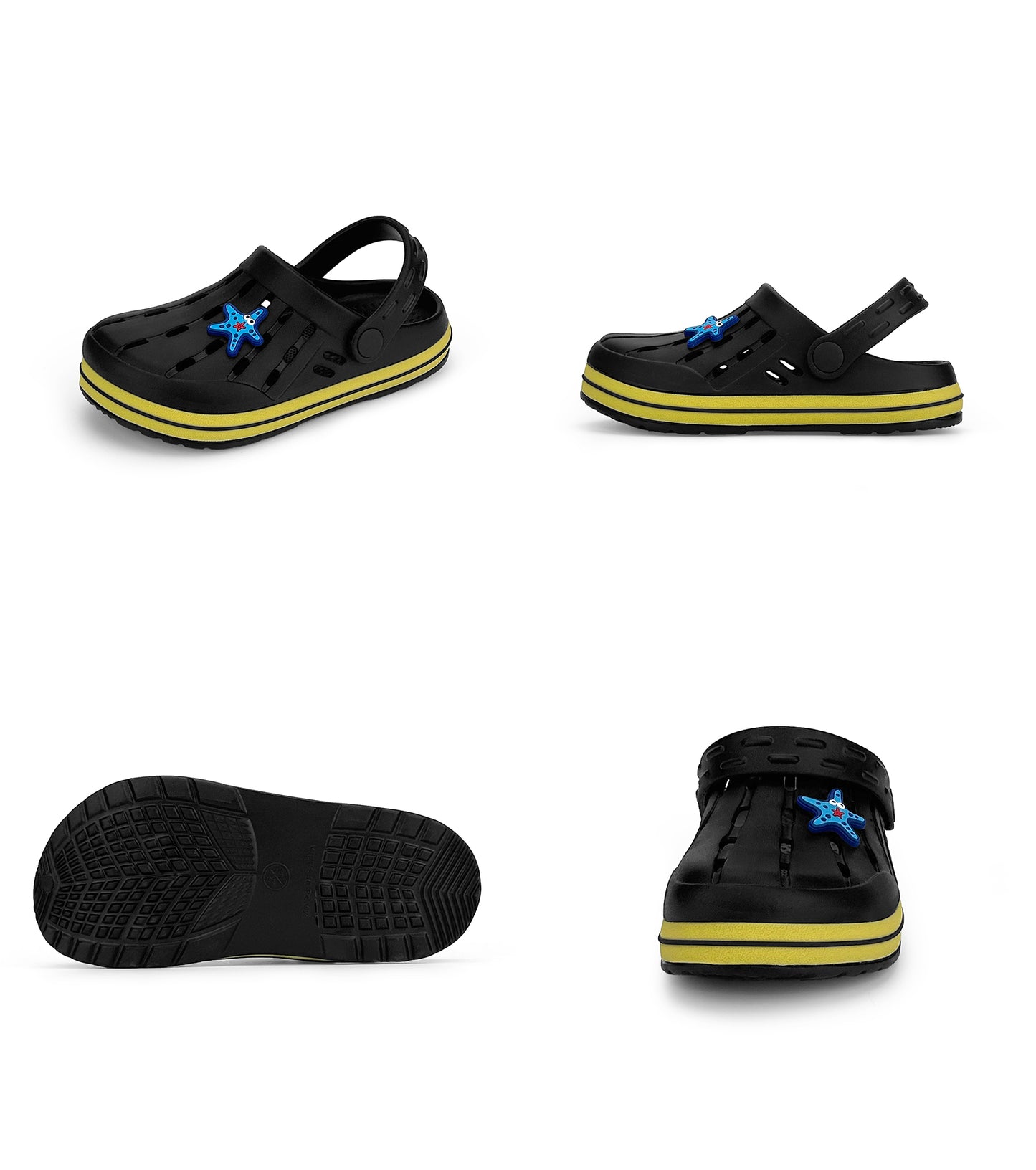 Glitter Toddler Kids Clogs NED-6859 (Black)