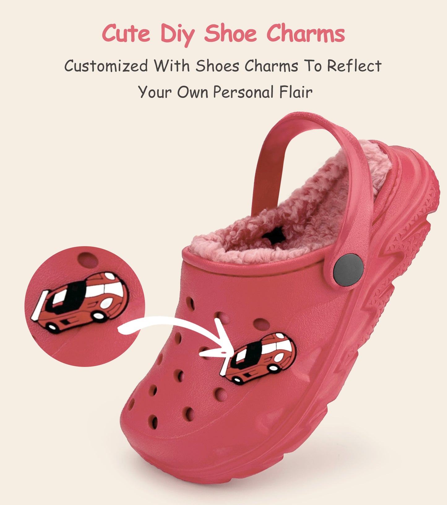 SportTread Toddler Winter Clogs NED-9159 (Red Lined)