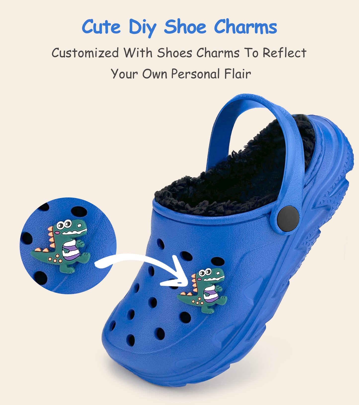 SportTread Toddler Winter Clogs NED-9159 (Klein Blue Lined)