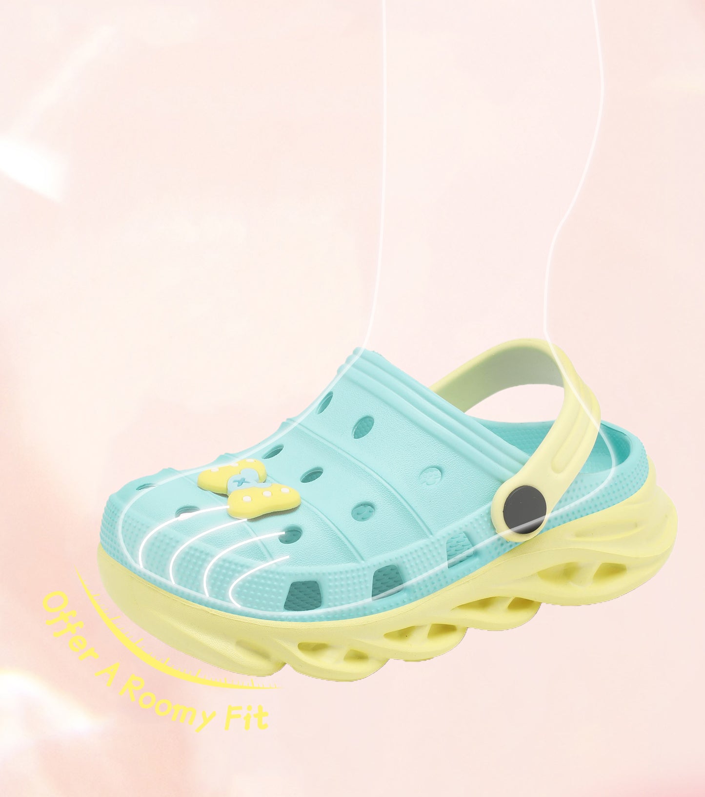 Double-Density FlexiStride Kids Clogs NED-723 (WaterBlue/Yellow)